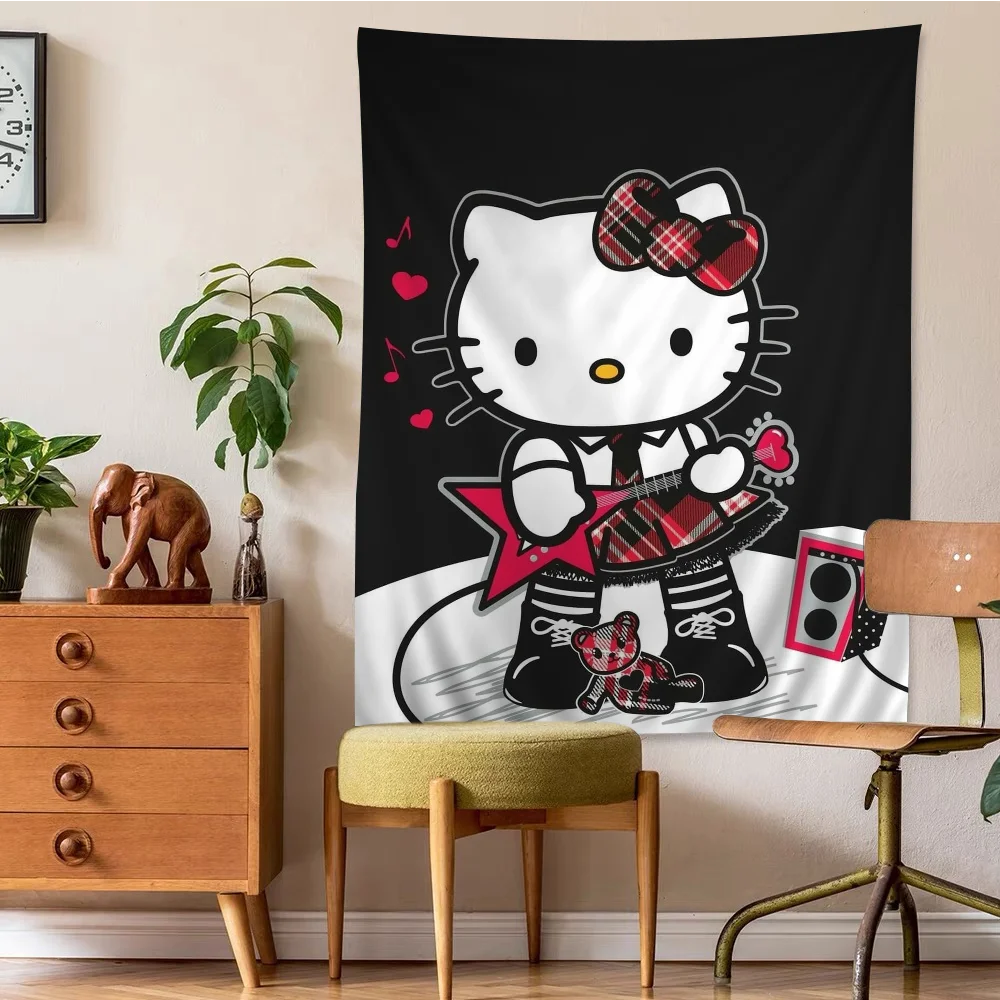 Sanrio H-Hello K-Kitty аниме гобелен хиппи цветок настенные ковры декор для общежития