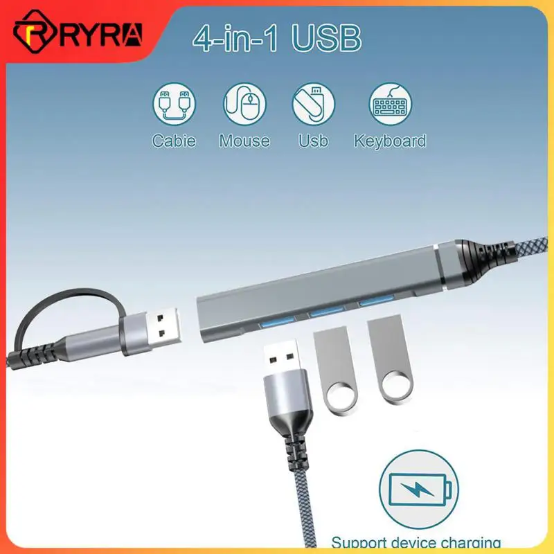 

Расширительный концентратор RYRA USB3.0, разветвитель с одного на четыре концентратора, конвертер для ноутбука, поддержка зарядного концентрат...