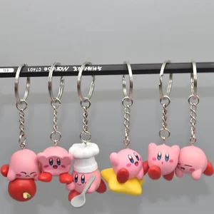 Kirby Аниме игры брелок Подвеска кавайная мультяшная розовая Kirby вадл ди ДУ экшн-фигурка мини куклы игрушки для детей подарок на день рождения
