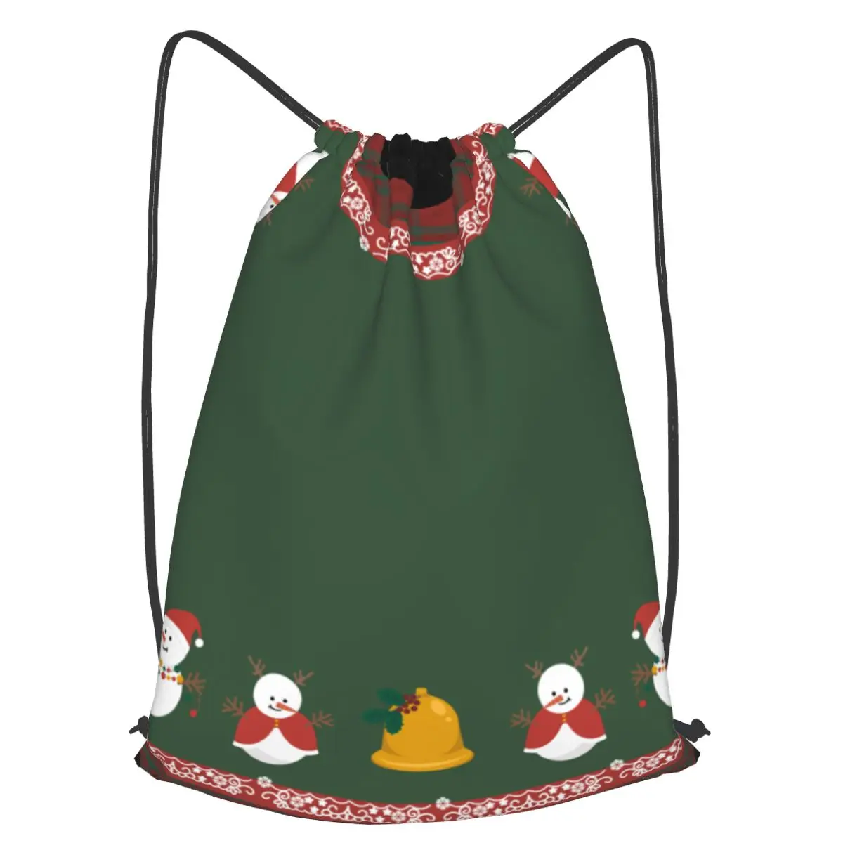 

Backpack for Gym Workout Outdoor Running Travel Cartoon School Eco Friendly Shopping Bag with Zipper Children's Christmas Cloak
