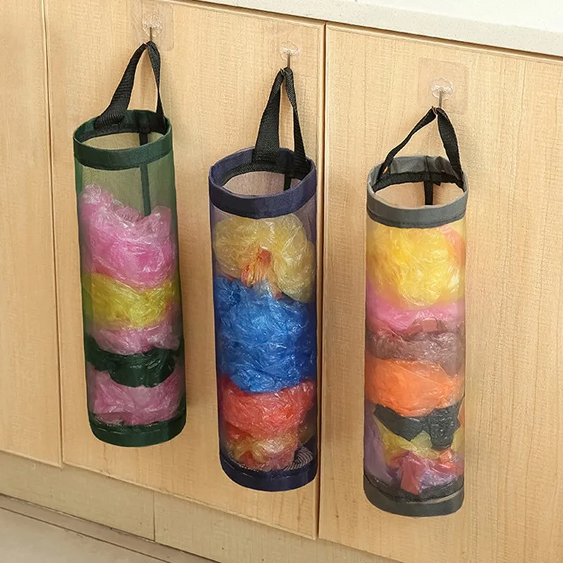 

Kitchen Light Luxury Punch-free Plastic Bag Storage Bag Wall-mounted Storage Garbage Bag Kitchen Garbage Storage Bag