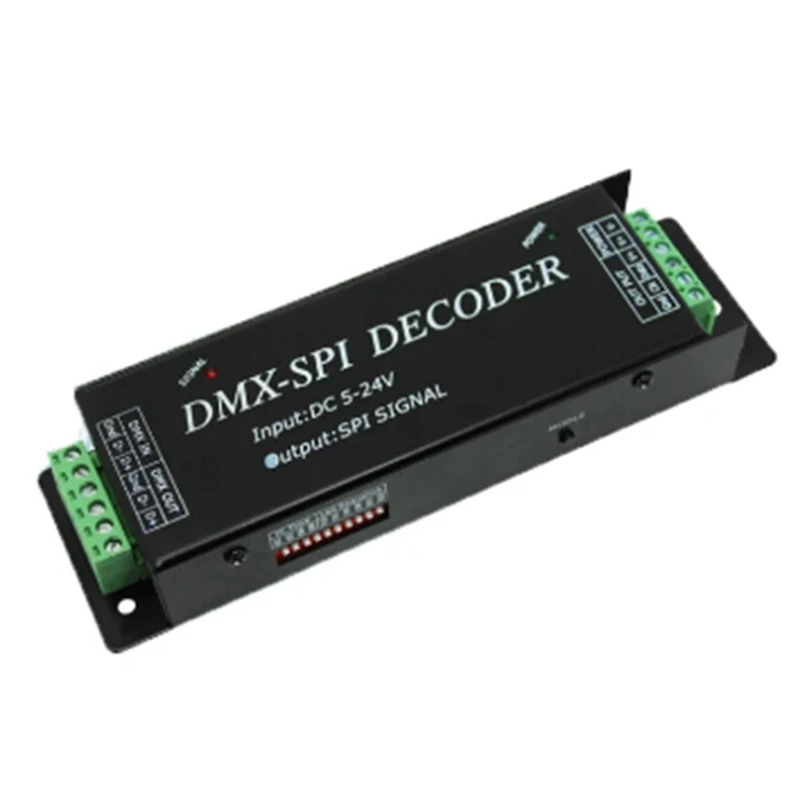 DMX200 SPI Signal LED Controller DMX To Decoder For 2801 6803 2812 2811 Strip Light Tape DC5V 12V 24V Fine Workmanship