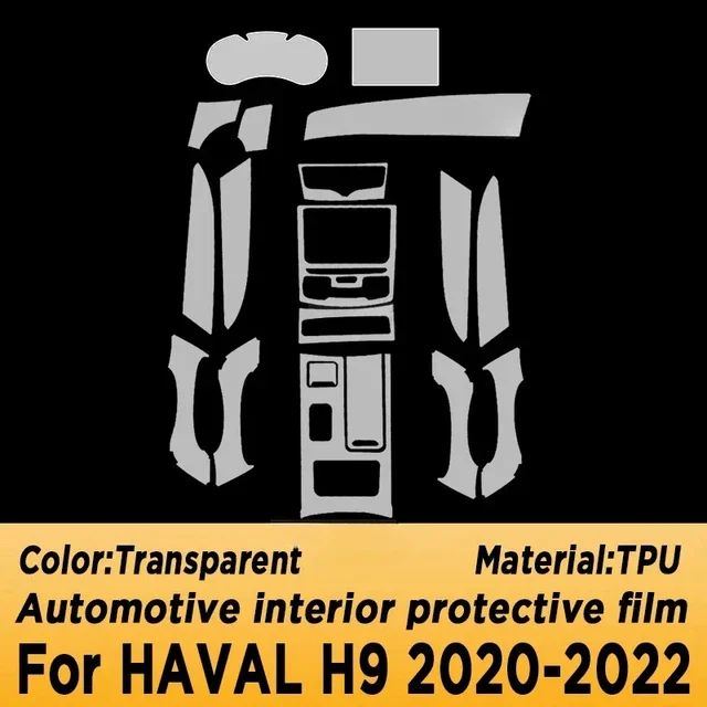 

Автомобильные аксессуары для HAVAL H9 2020 2021 2022 Автомобильная дверь центральная консоль медиа приборная панель навигация ТПУ Защитная пленка против царапин