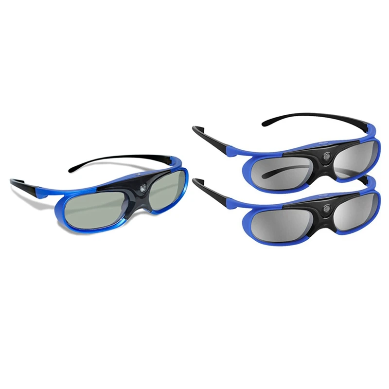 3 Set Rechargeable DLP Link 3D Glasses Active Shutter Eyewear For Xgimi Z3/Z4/Z6/H1/H2 Nuts