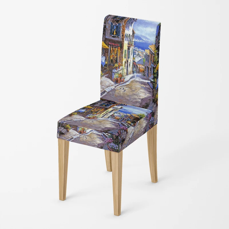 

Чехол на стул, масляная живопись, полиэстер/хлопок