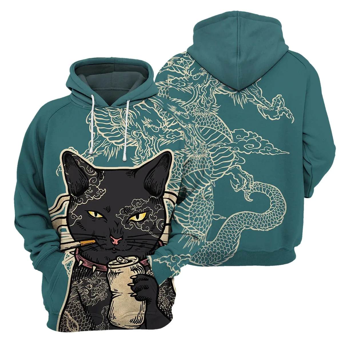 

Creative personality Hoodie Men Women 3D Animal Printed Hooded Pullover 2023 Autumn Casual Funny Unisex Sweatshirts Streetwear