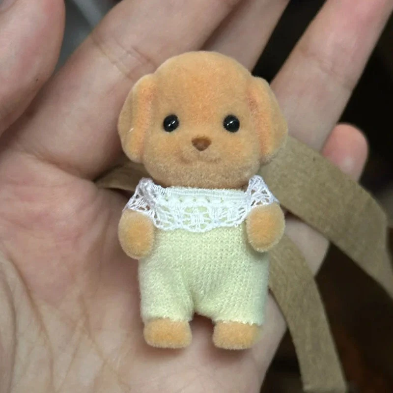 Подвижная лесная фигурка семьи с животными пудель ворсистая статуэтка