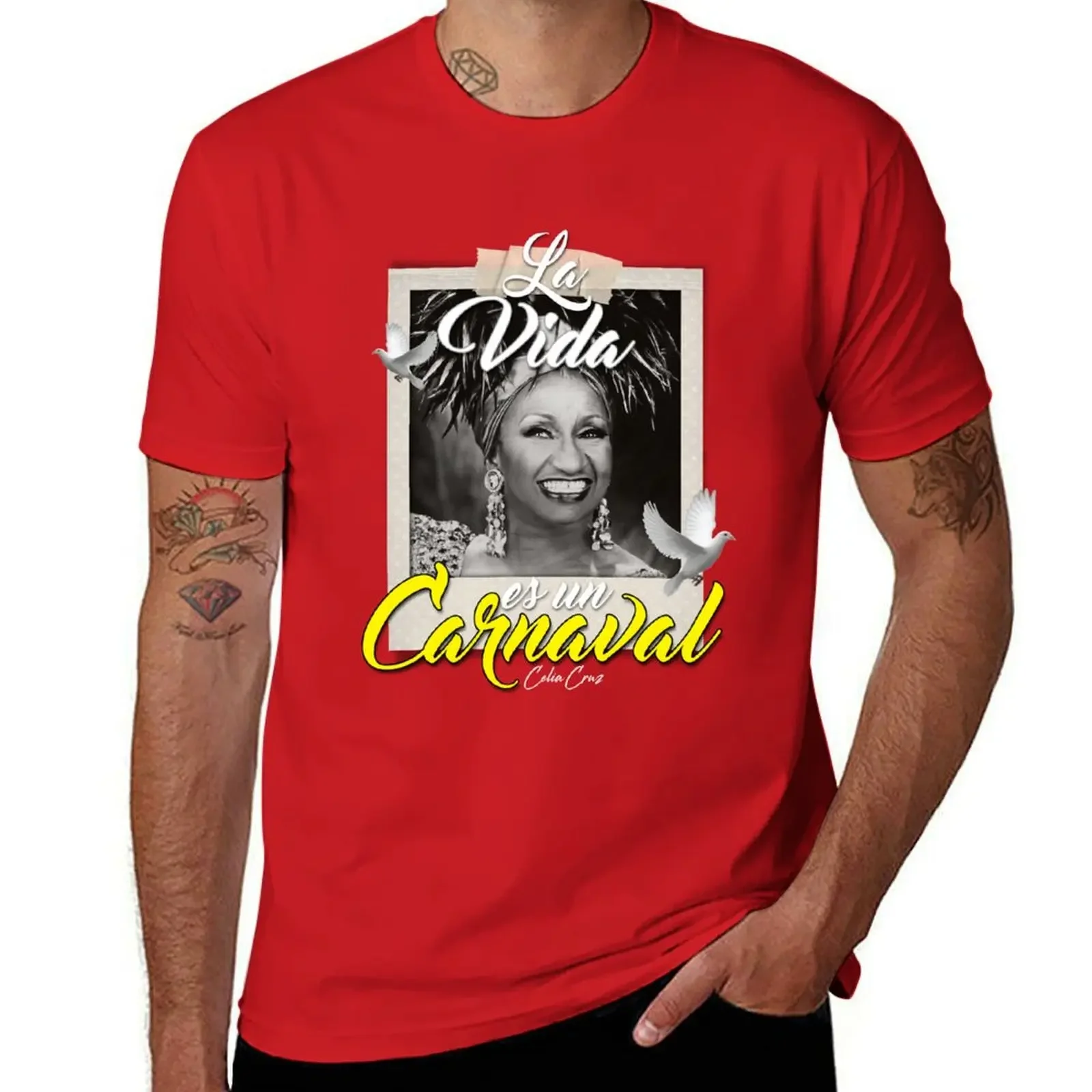 Тяжелая неформальная футболка La Vida es un Carnival Celia Cruz funnys, новое издание, эстетическая одежда для мужчин на заказ (art.: 3920c85543fac) - 3920c85543fac