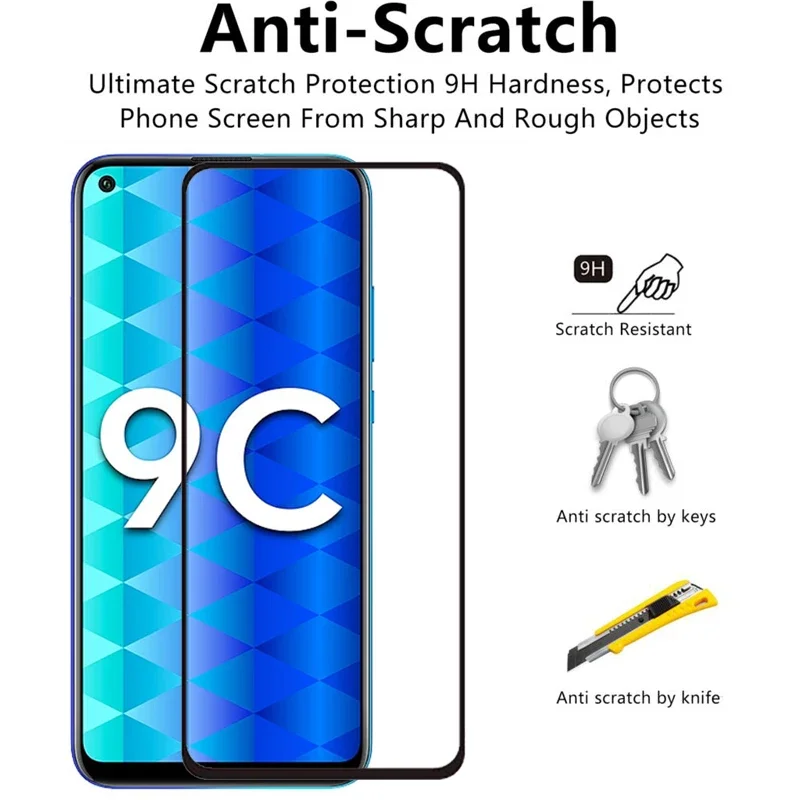 Защитный чехол из закаленного стекла 9d для huawei Honor 9c на Honor9c honer onor 9 c 6.39 защитная