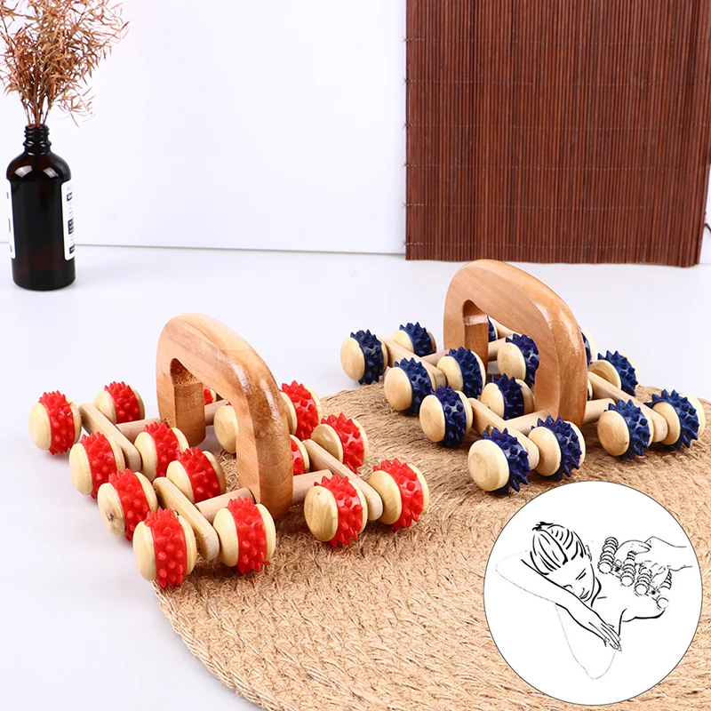 

16 Massage Balls Wooden Roller Tool For Foot Hand Hold Leg Body Massage Wheel Relieve Body Leg Pain Massager Body Maderotherapy