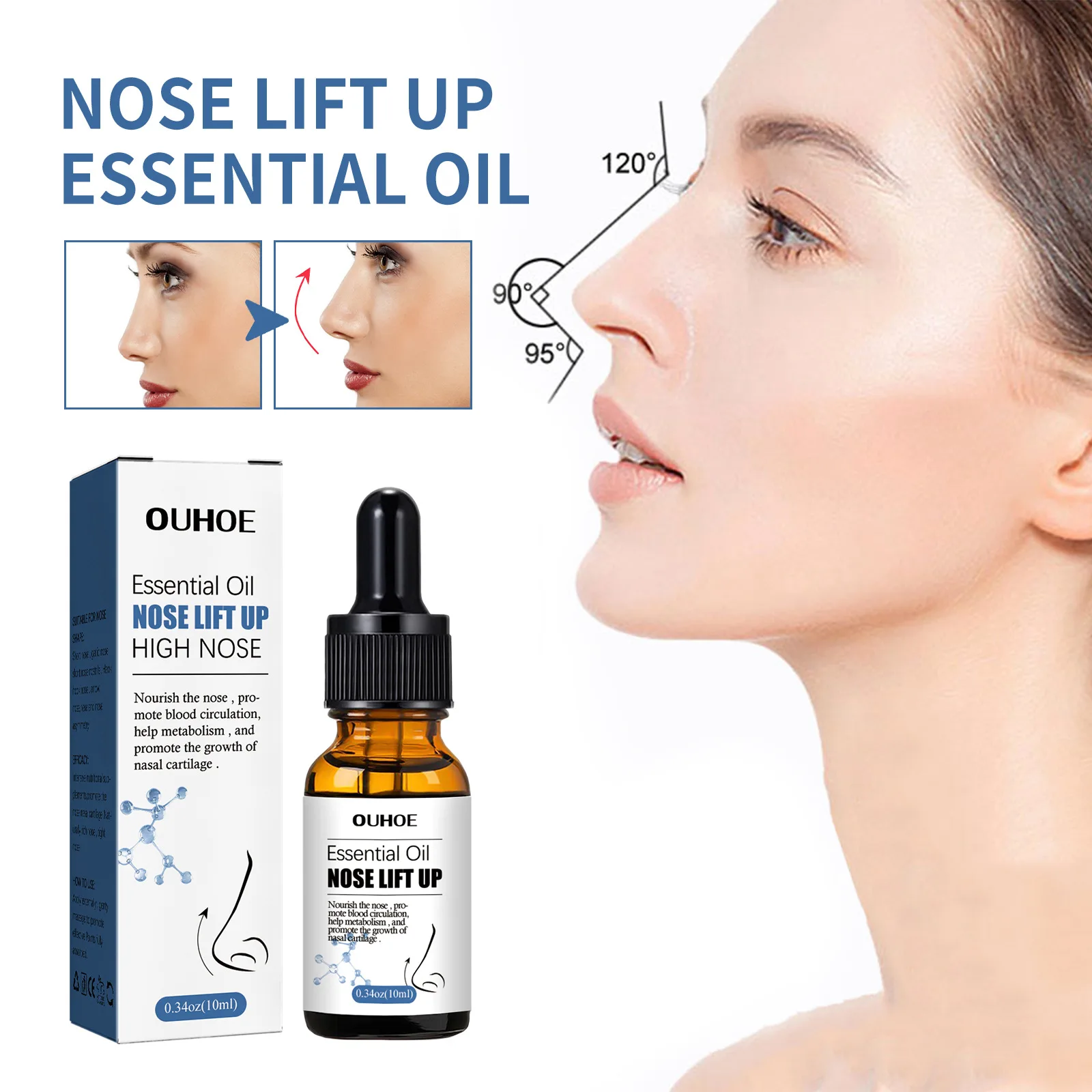 Nose Lift Up Essential Oil Heighten Rhinoplasty Oil High Nose Nourish Nose Firm Remodeling Promote The Growth Of Nasal Concha