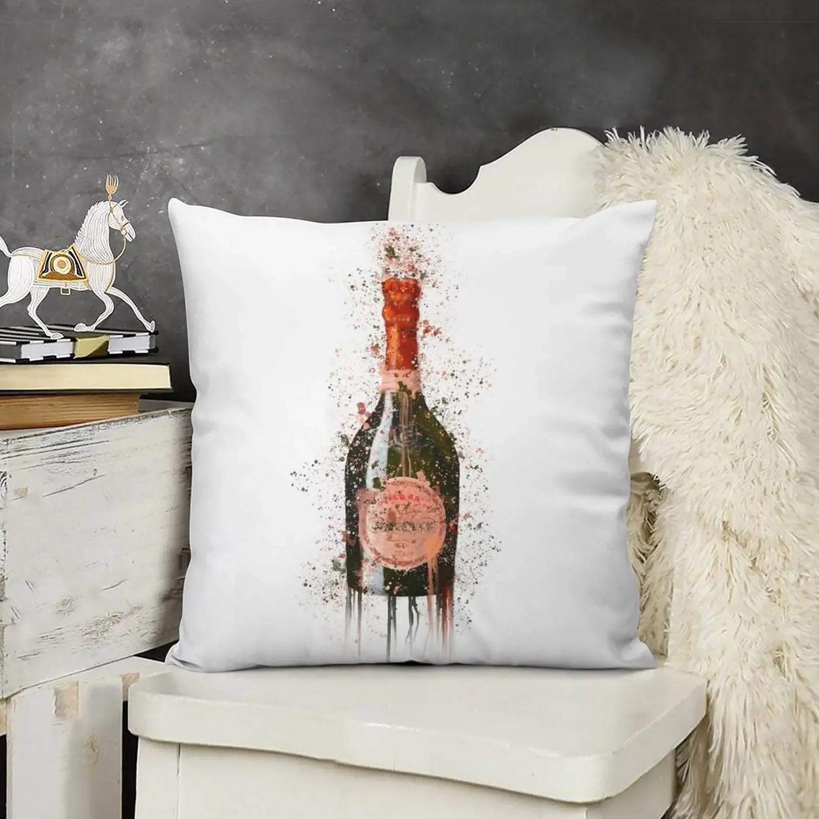 Декоративная подушка с принтом Laurent Perrier декоративная для дивана чехол подушки