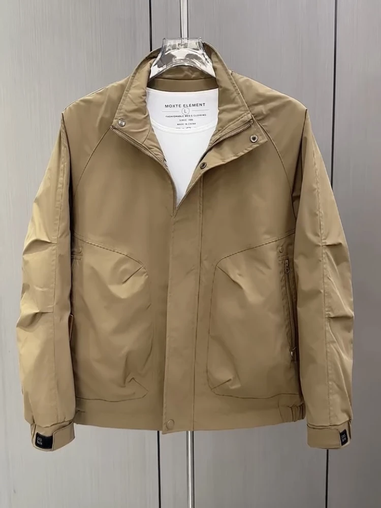 Весенняя мужская куртка с воротником-стойкой новинка 2025 года универсальная