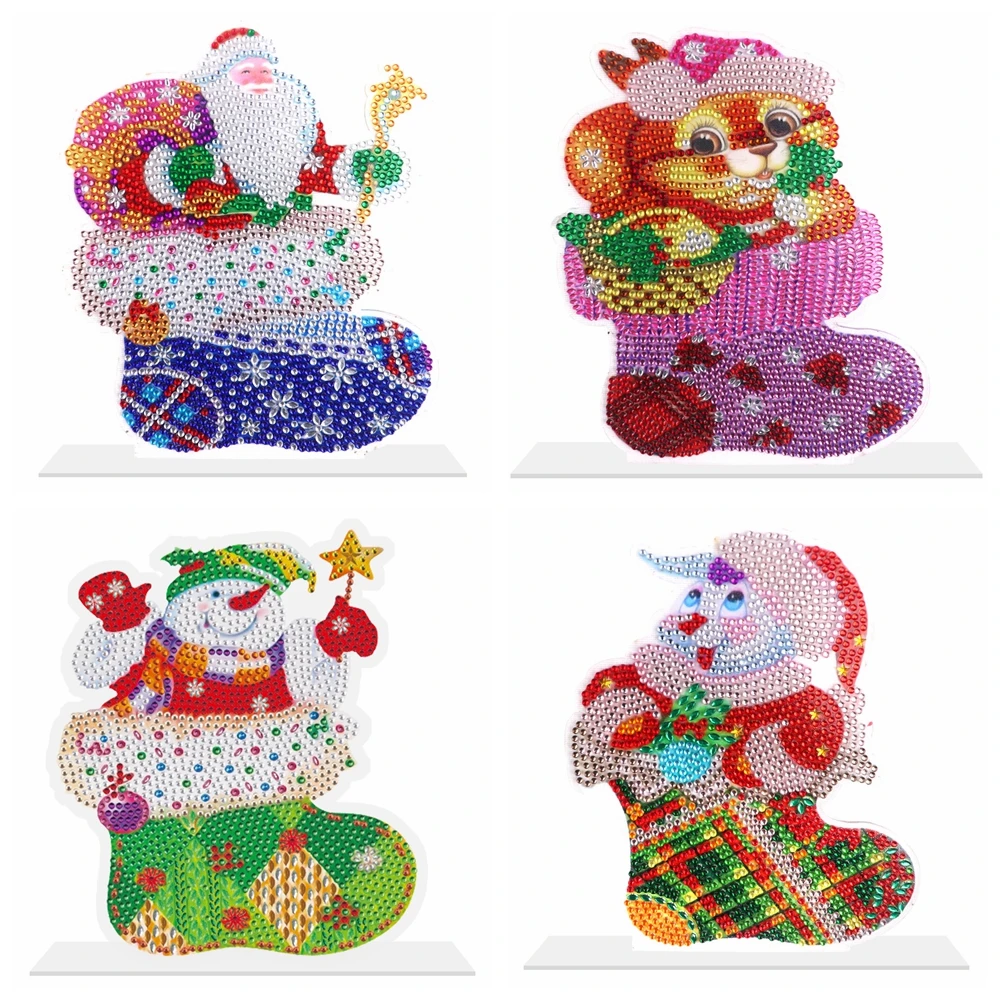 

Алмазная картина «сделай сам», Рождественское украшение, мультяшный Санта-Клаус, искусство, ремесла, украшение для дома, подарок