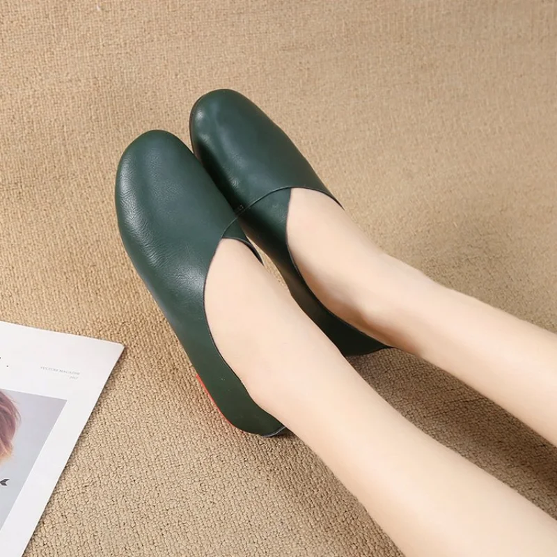 Женские лоферы из искусственной кожи Весенняя повседневная обувь женская на