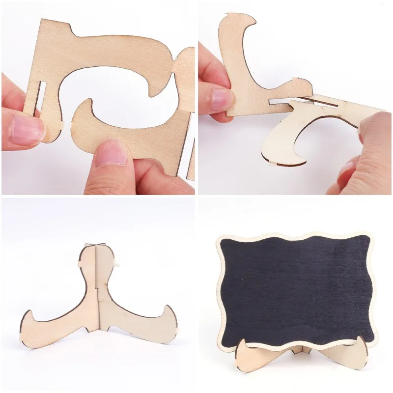 Портативная деревянная доска 10/1 шт. мини-доска для сообщений этикетка значок