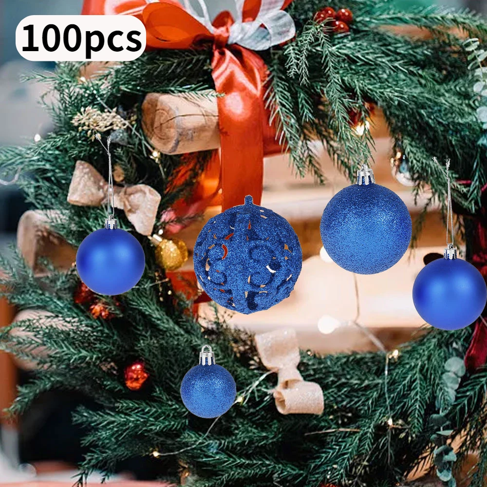 

100 шт. шар на рождественскую елку, светящийся шар, подвесное украшение для семейвечерние, Рождественские шары для вечерние, подвесной шар, ук...