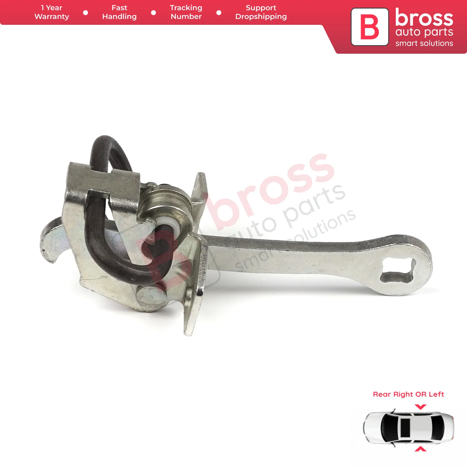 

Bross Auto Parts BDP703 Rear Door Hinge Stop Check Strap Limiter 5160229; 90508651 for Vauxhall Opel Vectra B Ship From Turkey