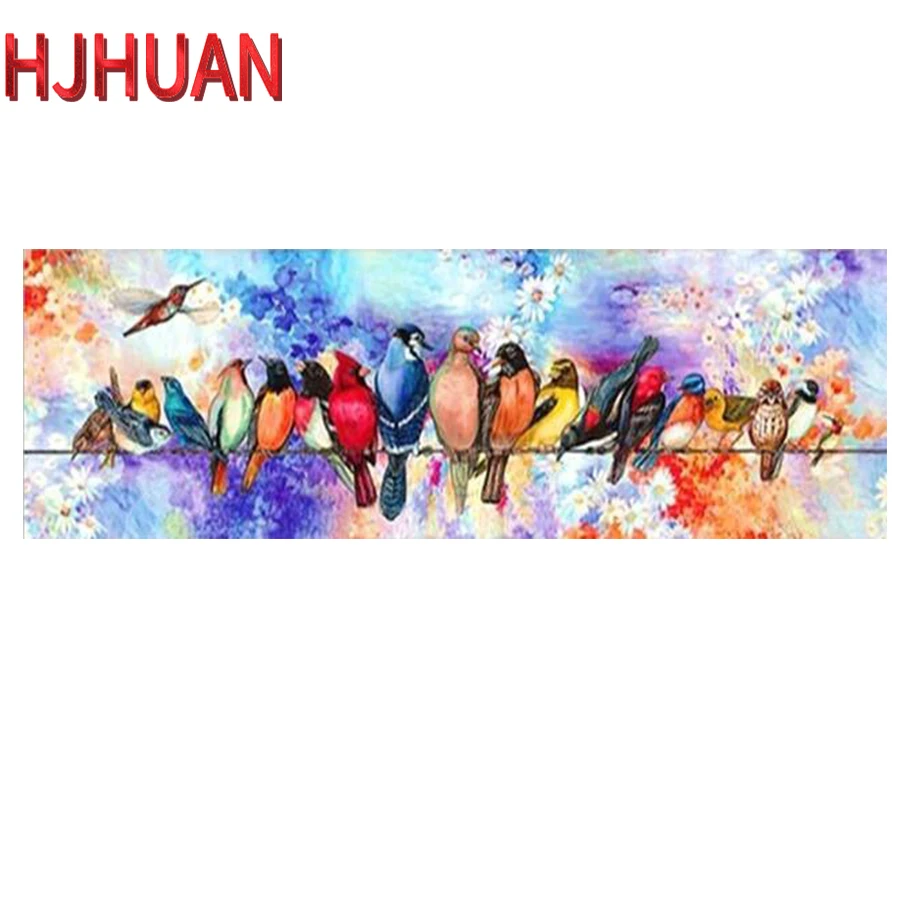 

5D Diy Embroidery Diamond Art Painting Rhinestone Parrots Colorful Birds Drill Mosaic 3D Cross Stitch Animal Home Decor pictures