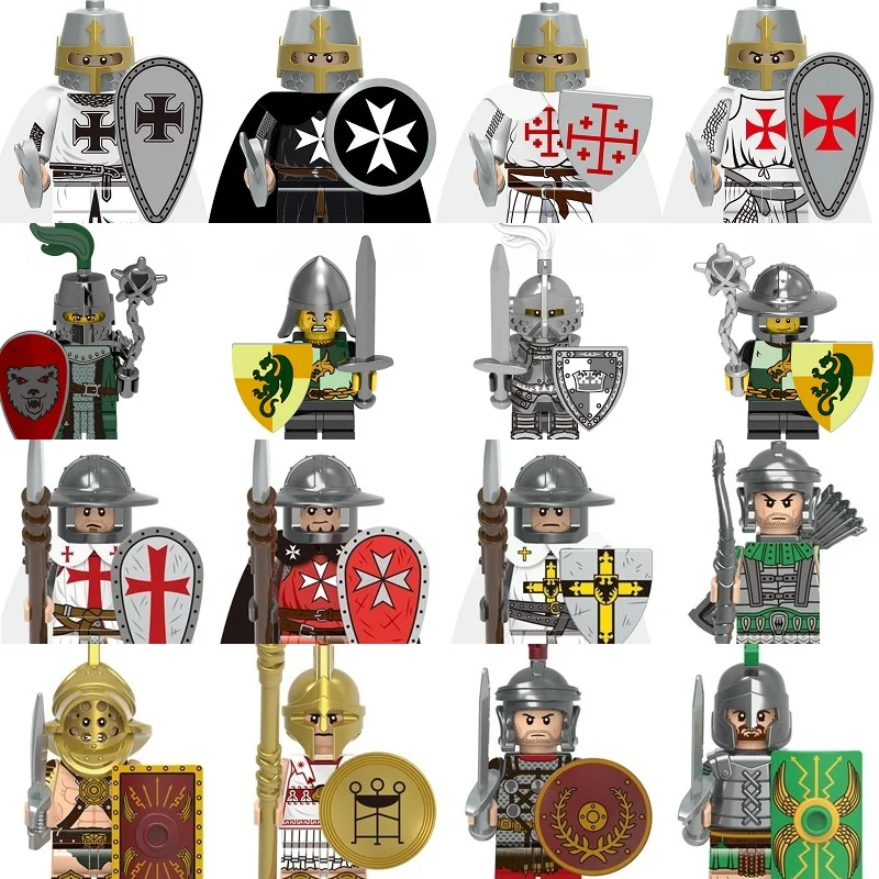 

YF Medieval Castle Dragon Knights Kingdoms Hero Mini Action Figure Building Blocks Soldier Bricks Toys For Children Gifts