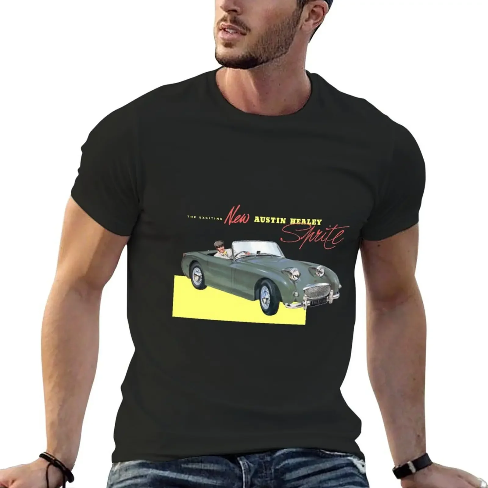 Футболка AUSTIN HEALEY SPRITE с принтом животных для мальчиков мужская футболка летние