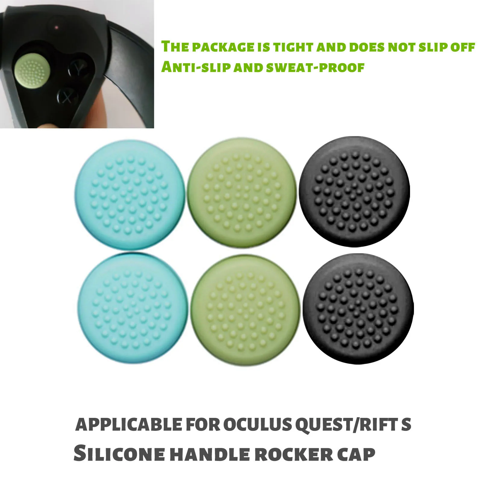 

Silicone Thumb Stick Grips Cover Button Caps VR Precise Replacsment For Oculus Quest 1 2 Rift S VR Game Accessories