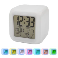 alarm clock led colorful watch table digital electronic desktop clocks night light kids timer for home office