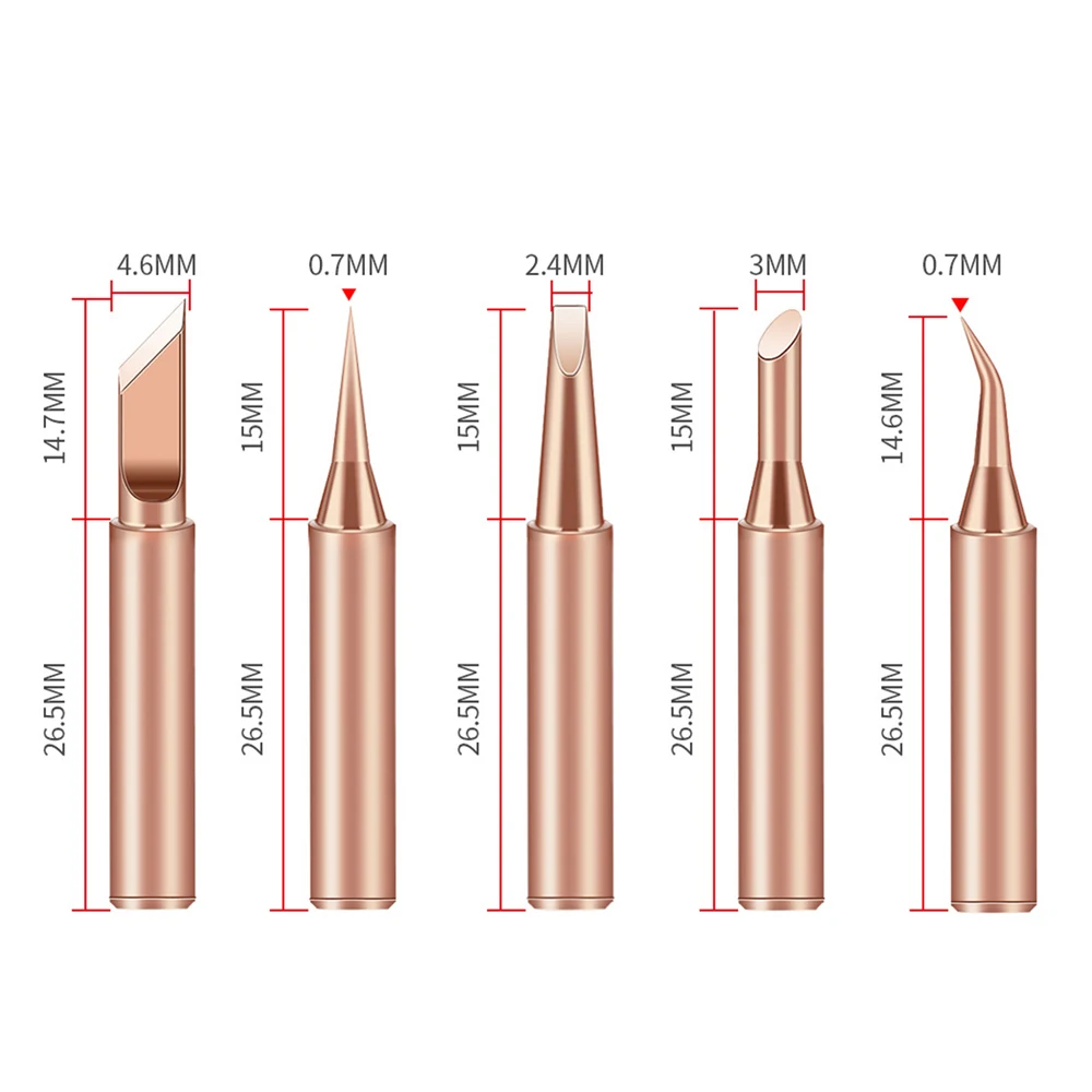 5 шт./набор насадки для электропаяльника 900M-T-K + I B 2.4D 3C