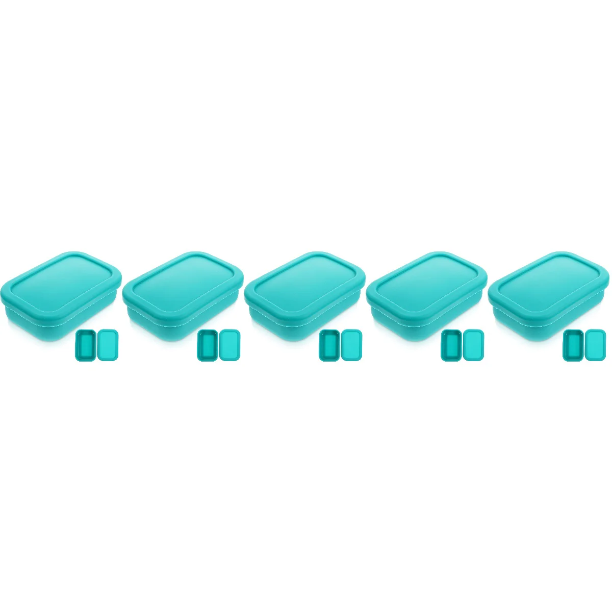 

5pcs Fruit Storage Box Fresh-Keeping Storage Box Rectangular Kitchen Sealed Box