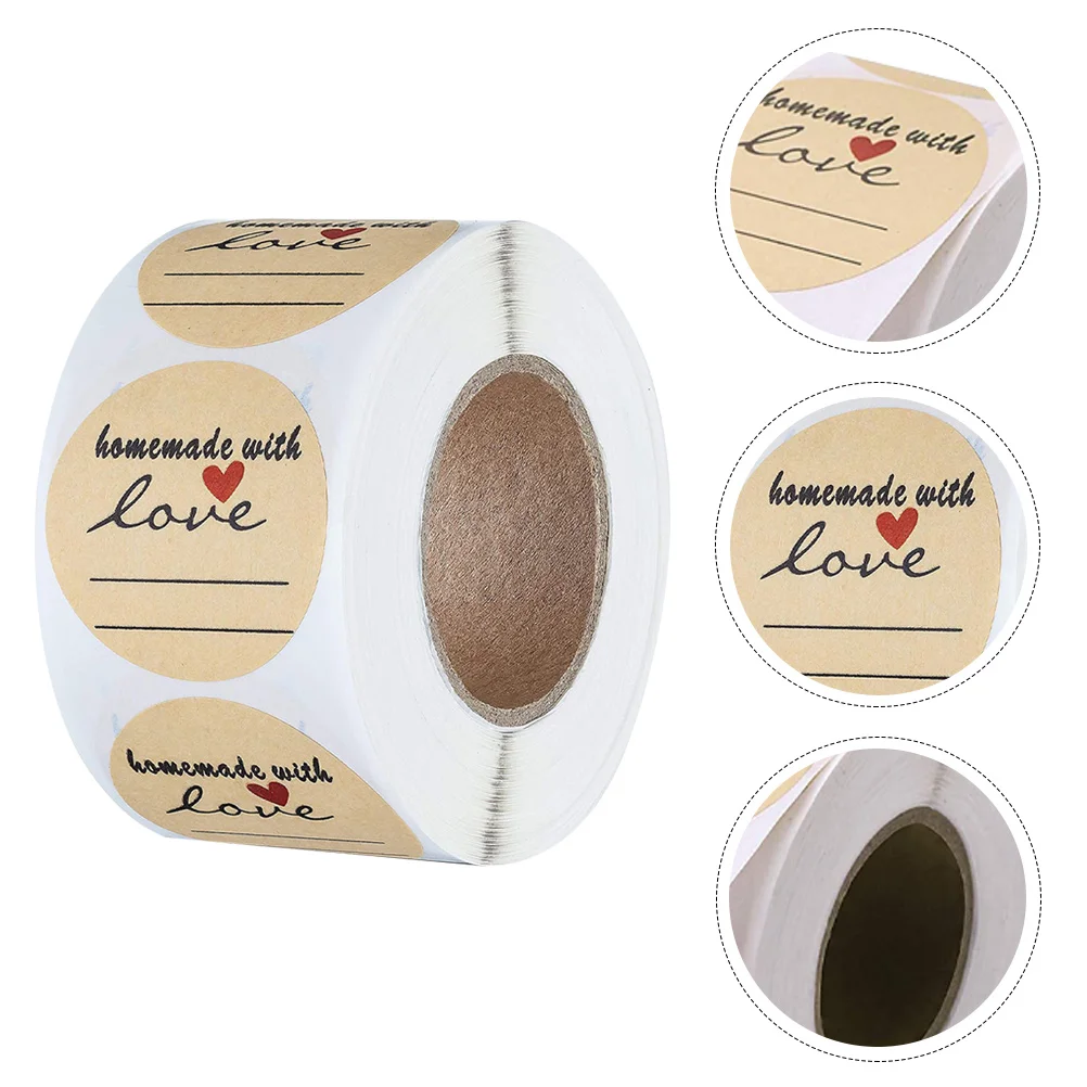 

You Thank Stickers Label Sticker Adhesive Sealing Bag Envelope Baking Decorative Gift Labels Heart Wrapping Kraft Love Seals