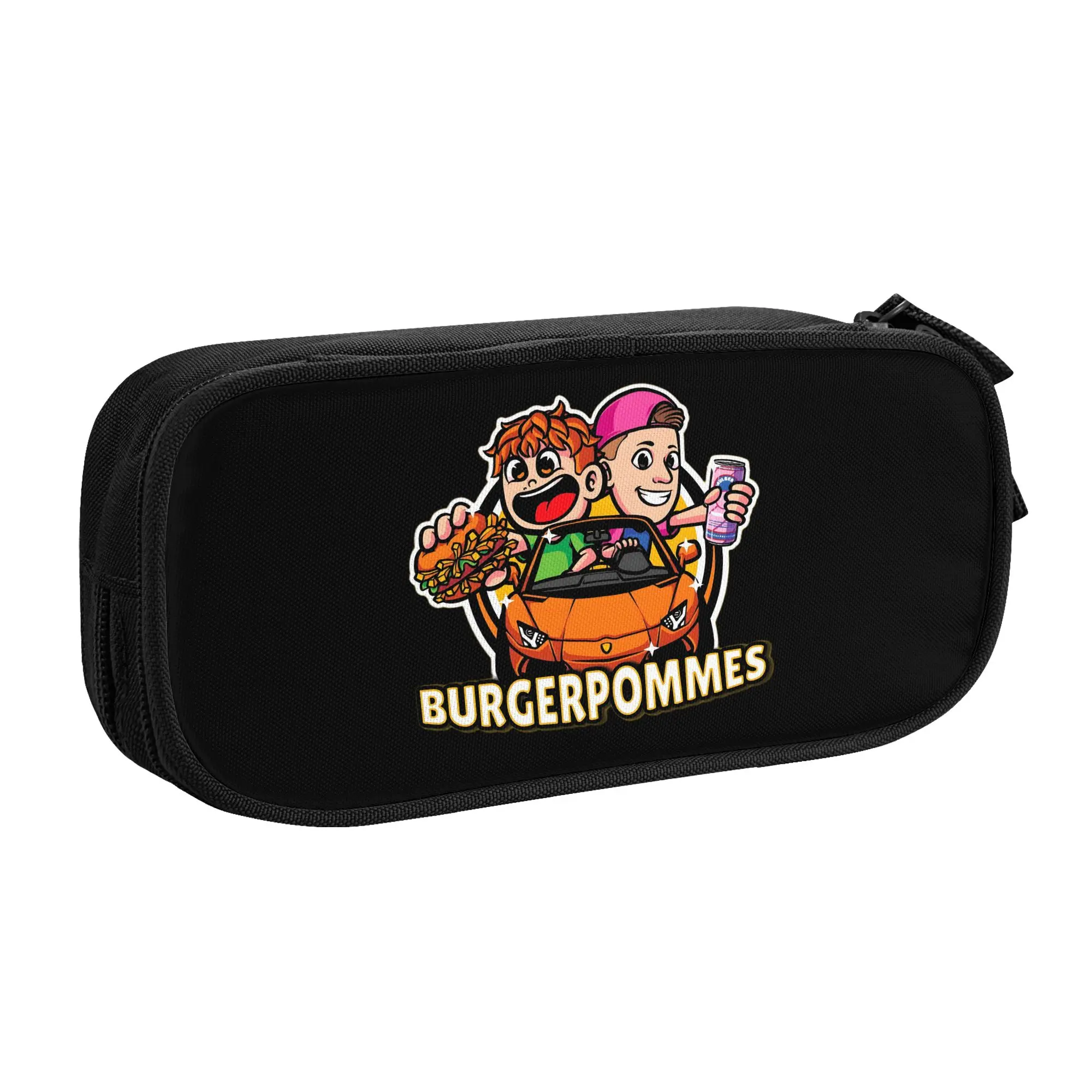 Фото Пенал Kawaii LukasBS Burgerpommes для девочек и мальчиков, большой вместимости, с дизайном ICrimax Game, канцелярский пенал-коробка №1