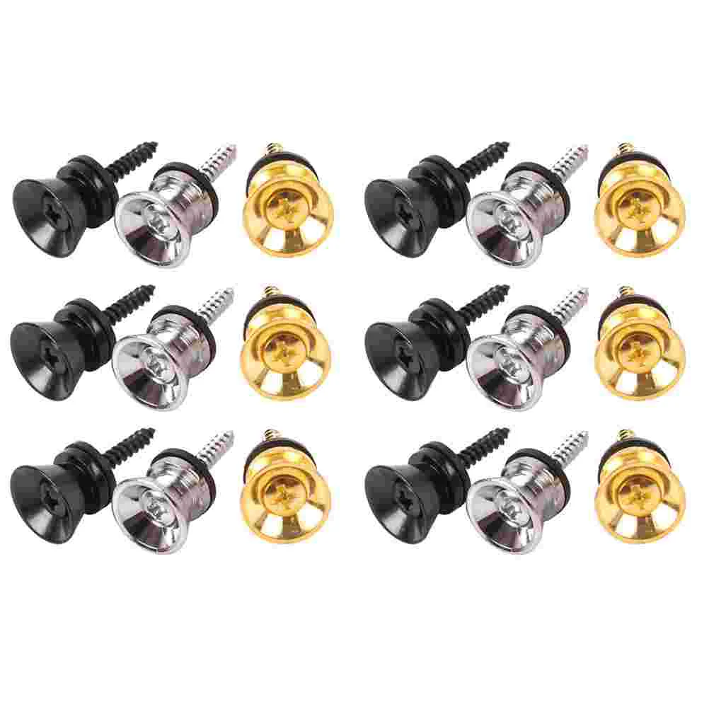 

18pcs Guitar Strap Lock Button Bass Guitar Strap Anti-Stripping Lock System Punk