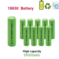 directly sale 1 10pcs 59000mah 18650 3 7v high capacity lithium ion rechargeable battery for headlight flashlight charging