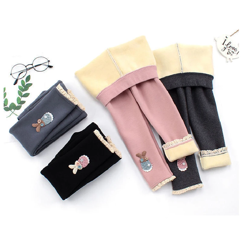 

Зимние плотные леггинсы для девочек 2022 детские бархатные теплые брюки детские брюки из овечьей шерсти