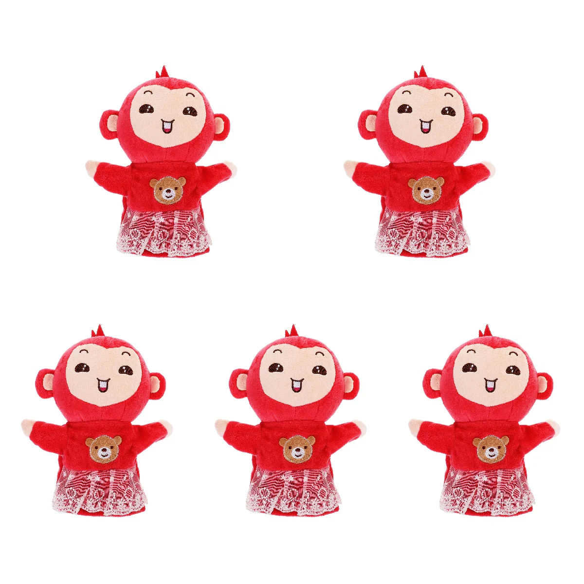 

Набор из 5 игрушечных кукол для раннего развития, игрушки-животные, плюшевые игрушки, мультяшная детская обезьяна, мягкие игрушки для малышей, декор для младенцев