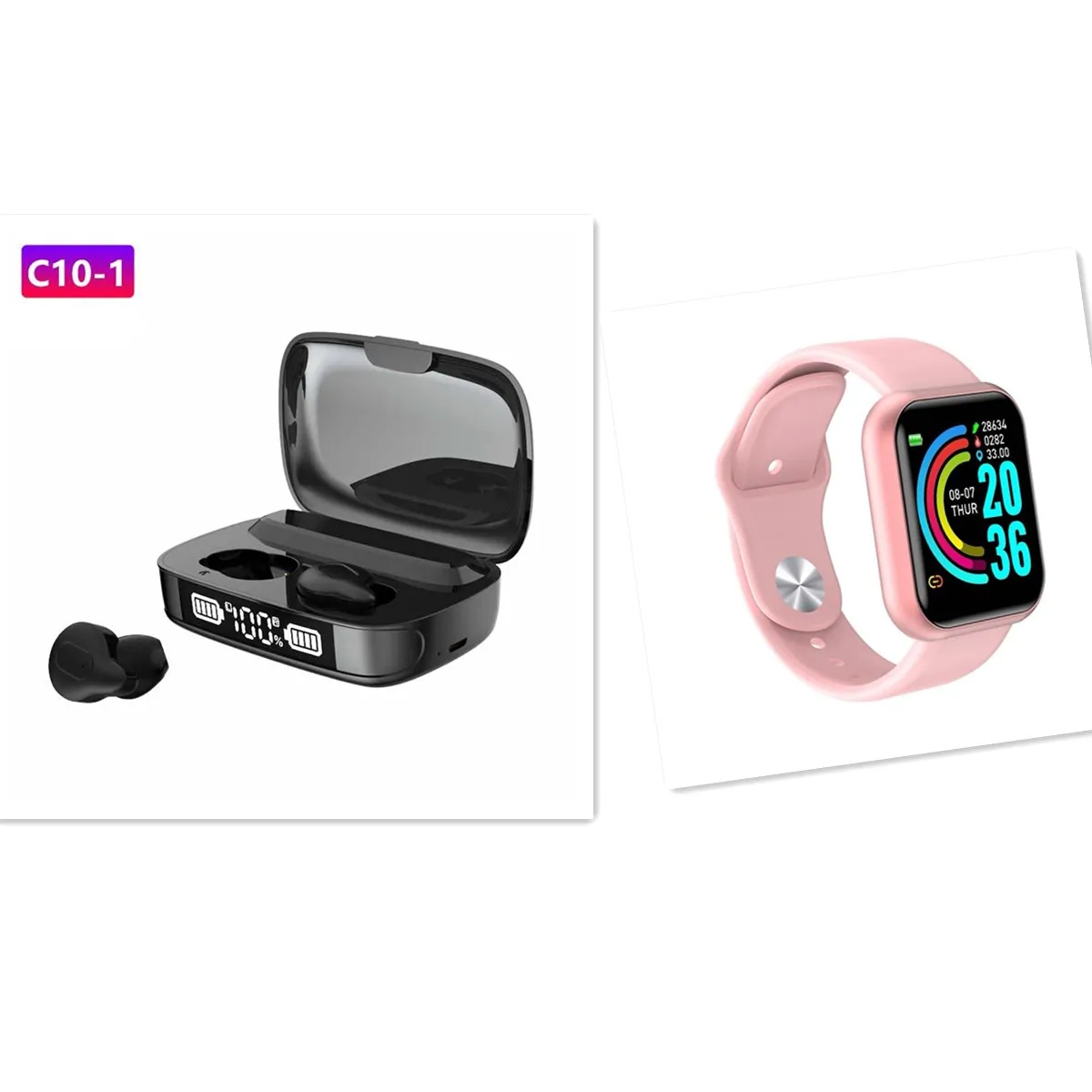 Беспроводные Bluetooth-наушники с умными часами спортивные умные браслеты для