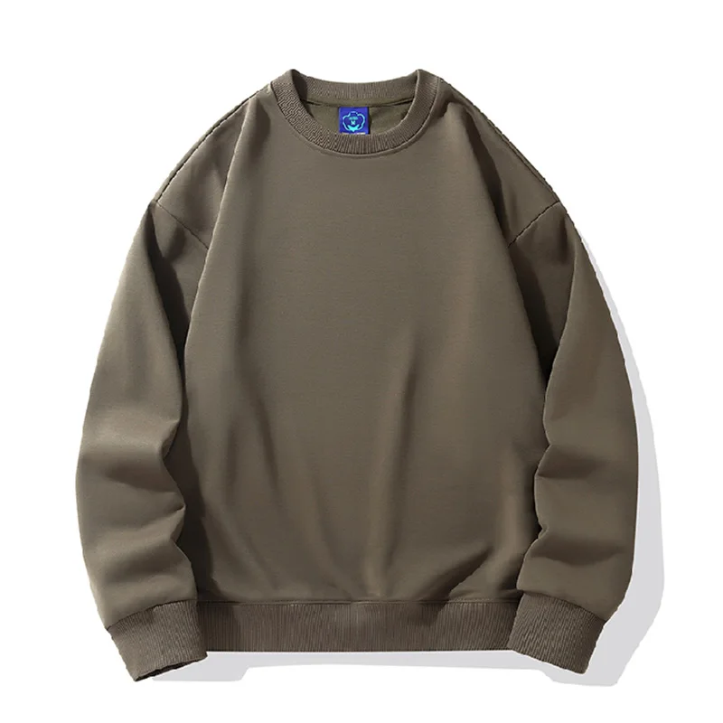 

Осень 2023, новые толстовки, мужская повседневная Минималистичная толстовка с круглым вырезом, вышитый логотип, стандартный пуловер BKYL896