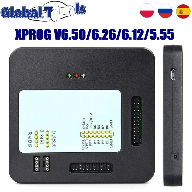 XPROG V6.17 X-PROG M металлический ящик V6.12 V5.55 без USB-адаптера в наличии Европе 6 50 26 с