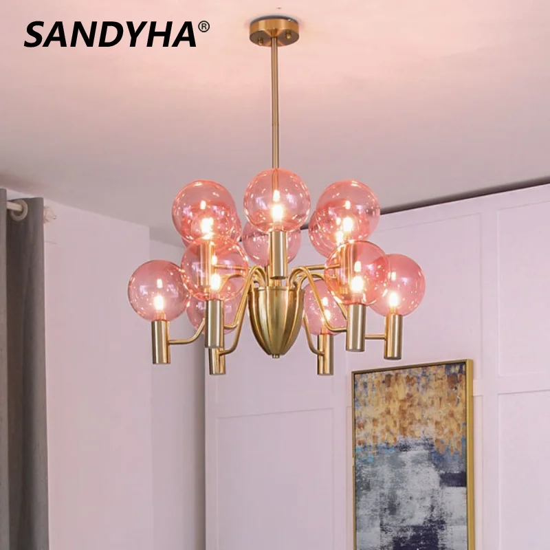 Современные Простые светодиодные люстры подвесной светильник в виде розового