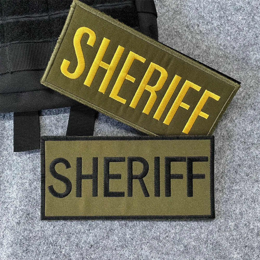 Фото US MARSHAL Hostage Rescue Team нарукавная повязка нашивки SHERIFF жилет значок на липучке большая вышивка COS моделирование армейский авиационный мораль №2