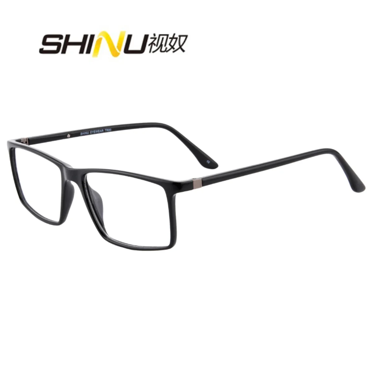 Фото Очки для чтения SHINU с диоптриями, мужские, мультифокальные, прогрессивные, с умными линзами, квадратная оправа TR90, средний размер №3