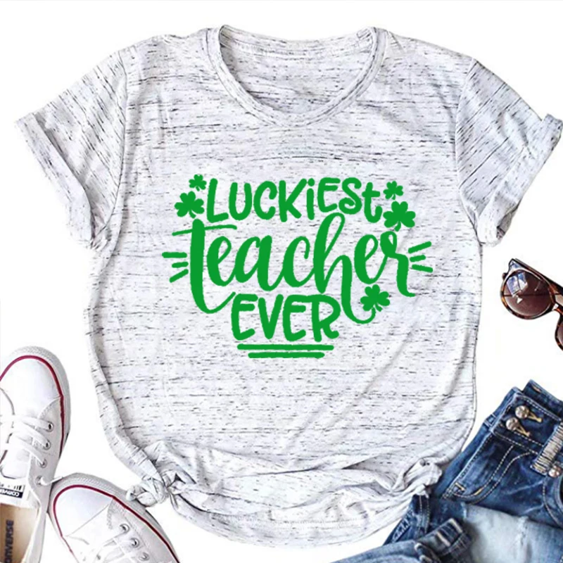 

Luck Teacher Ever T Shirt Vintage Clothes Teacher St. Patrick Day Shirt St. Patrick Day Shirt Aesthetic Graphic T Shirts L