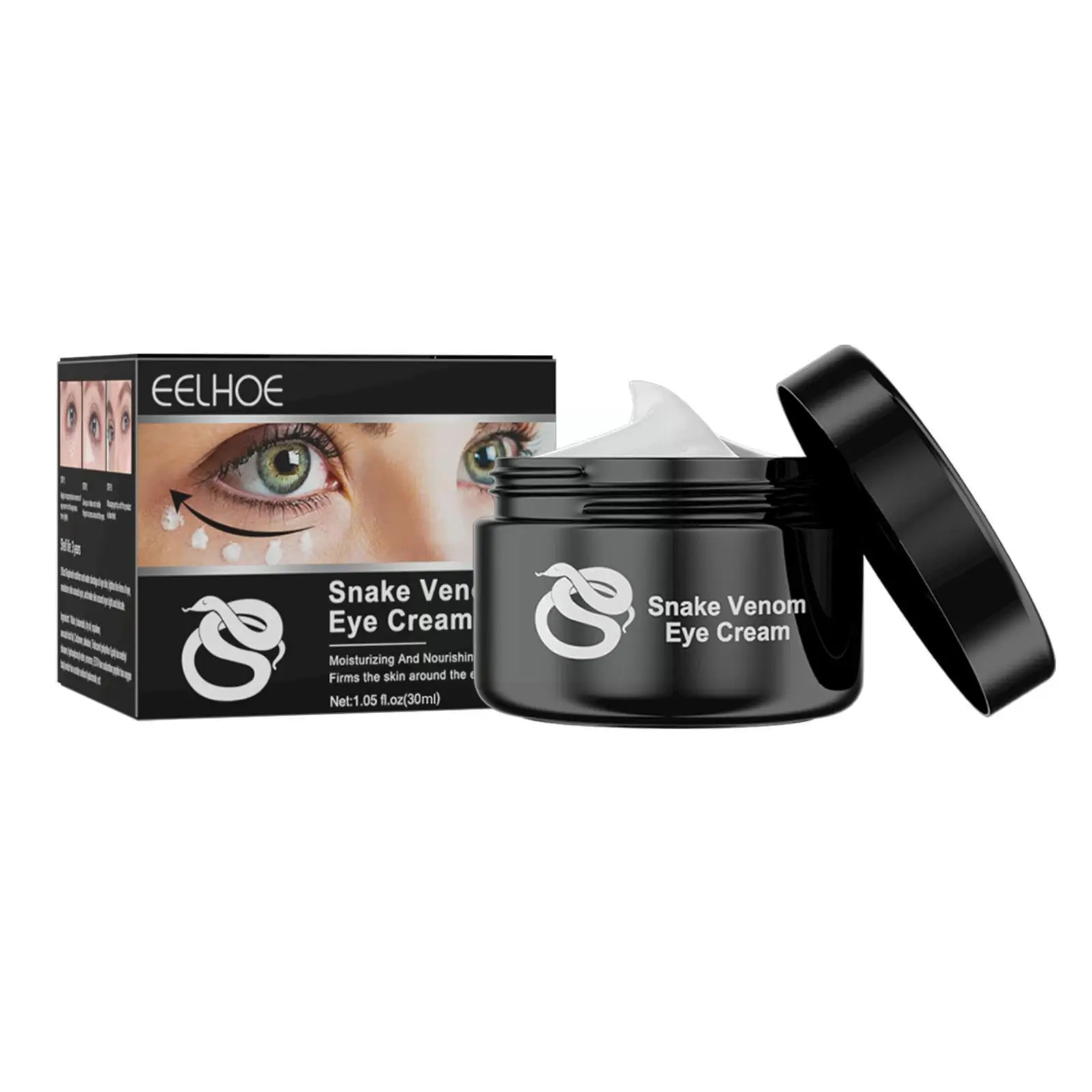 

30 мл крем для глаз со змеиным ядом темные круги мешки для глаз жировые гранулы увлажняющий крем для эфирного ухода за глазами маска для глаз ...