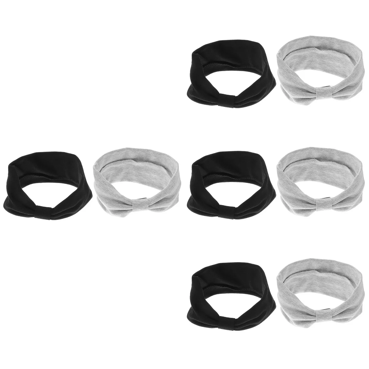 

8 pcs Fitness Headband Women Yoga Headband Elastic Workout Running Knot Design Hairband