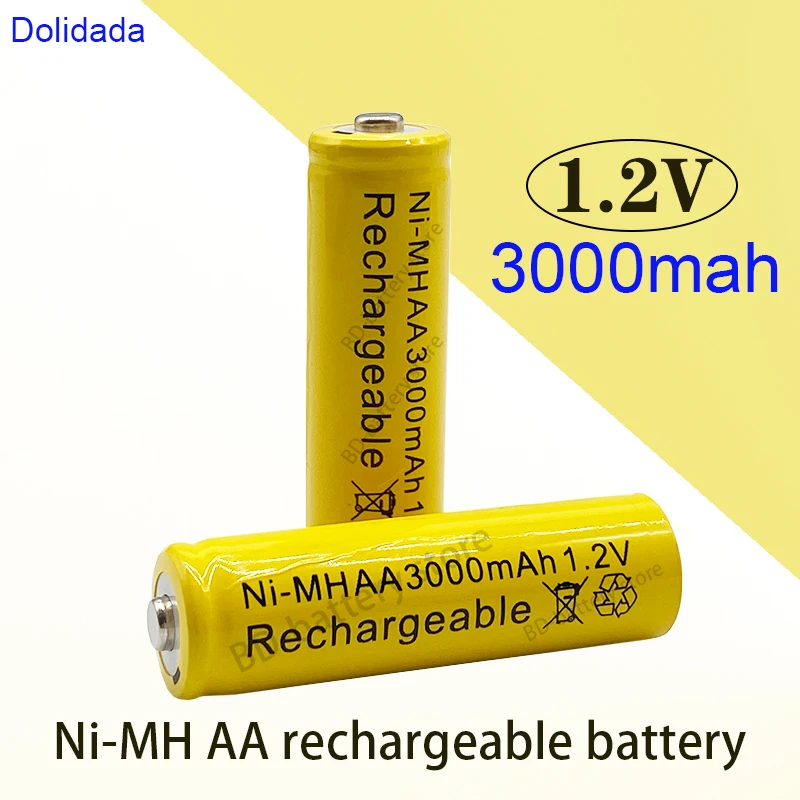 

100% original 1.2V 3000mAh NI MH AA Pre-charged Rechargeable Batteries NI-MH Rechargeable AA Battery for Toys Camera Microphone