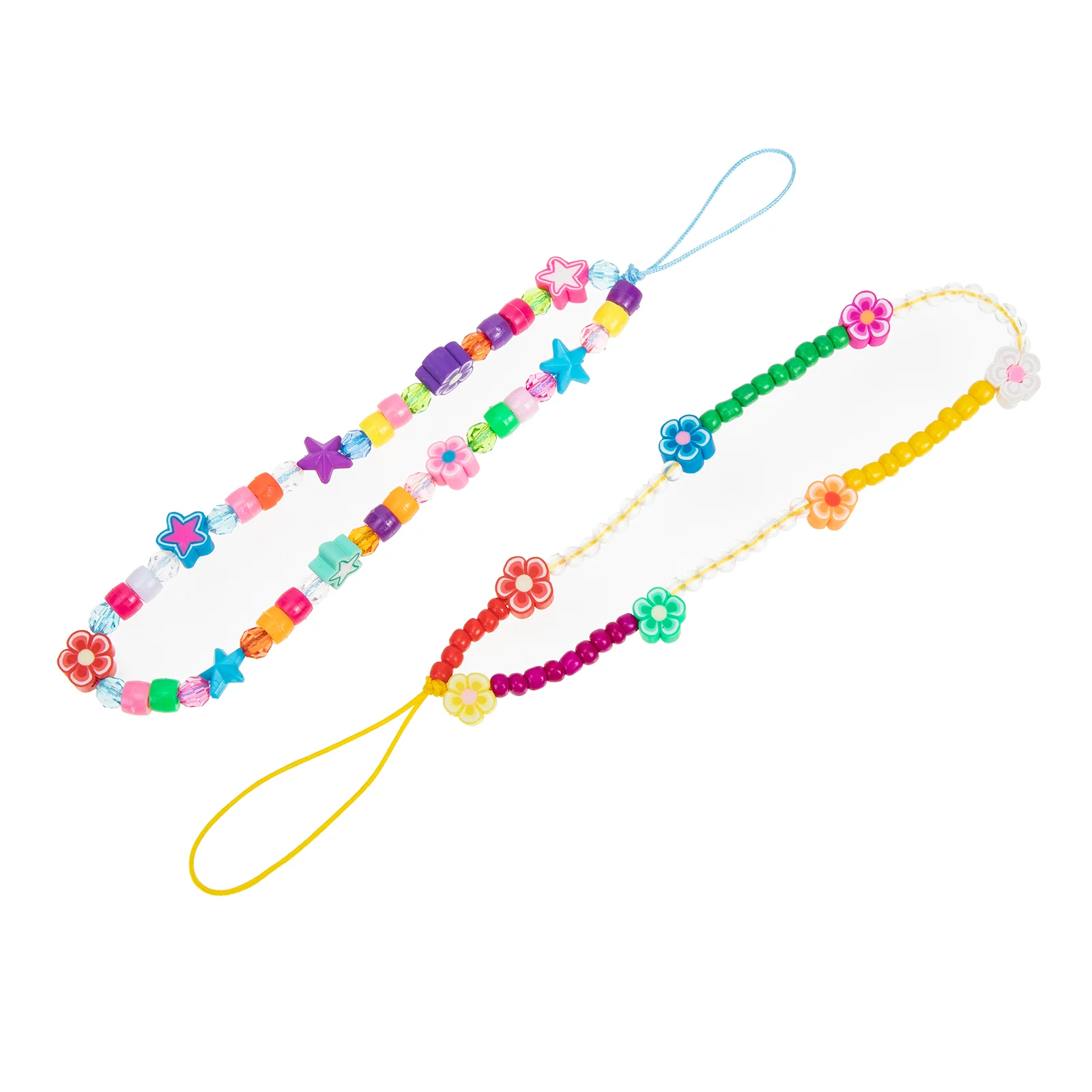 

Wrist Beaded Strap Clay Hanging Lanyard Lanyards Chain Lost Anti Charms Acrylic Beads Straps Flower Chains Ropes String