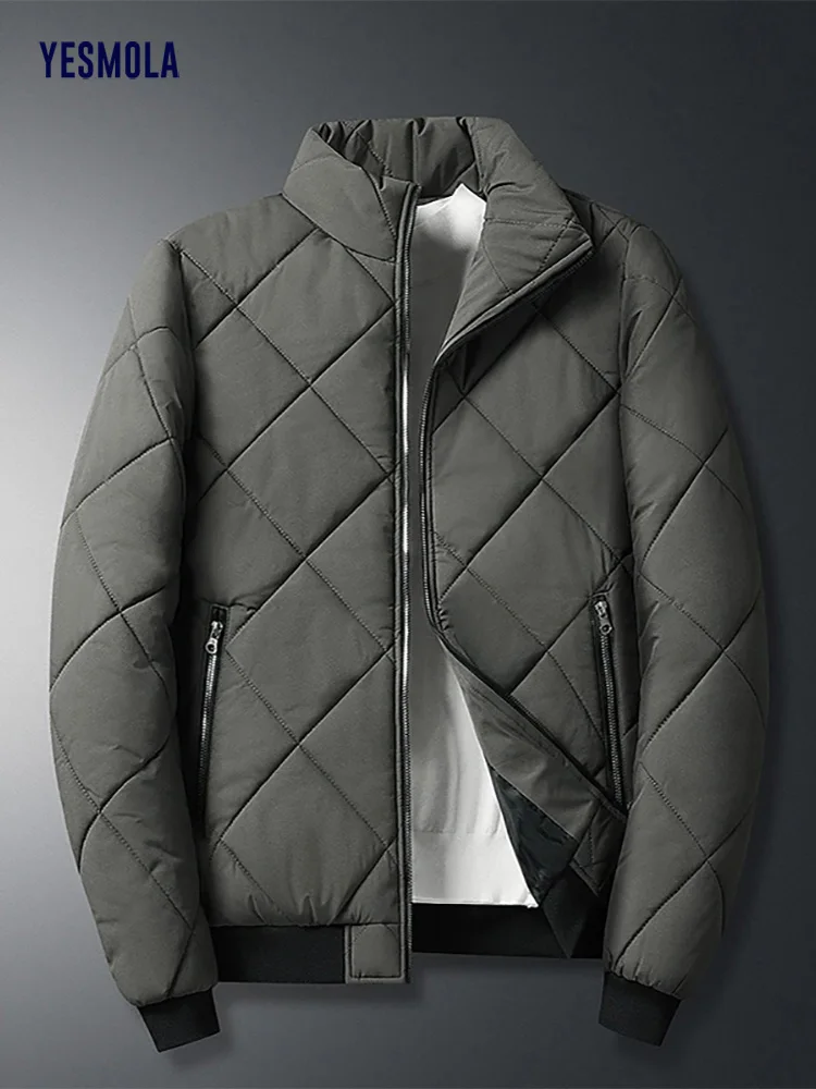 YESMOLA Cotton Padded Jacket Men's Autumn Winter Parkas Coat Men 2022 New Casual Thick Warm Outwear Male Clothing