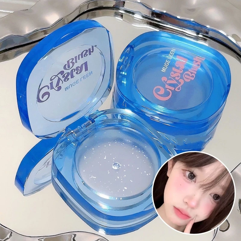 Прозрачные хрустальные румяна теплая смена цвета хайлайтер долговечные тонкие