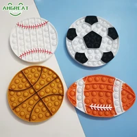 soccer pop bubble pops fidget toys for children sports basketball baseball rugby antistress squishy toys adhd ahd autistic gift