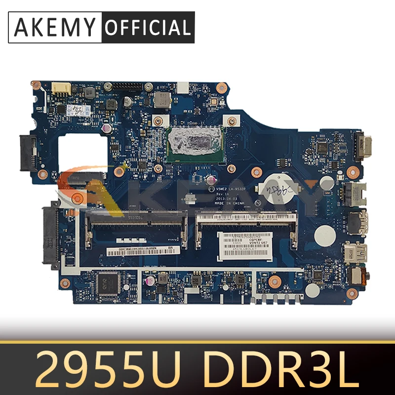 

(Free Shipping) For ACER E1-572G E1-572 E1-532 TMP255 Laptop motherboard V5WE2 LA-9532P With Intel 2955U DDR3L 100% Fully Tested